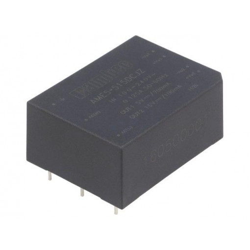 AME5-515DCJZ; Converter: AC/DC; 5W; Uout: 5VDC; Iout: 0.7A; 73%; Mounting: PCB; 3kV; AIMTEC