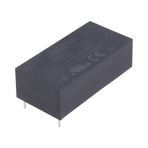 AMEL5-12SJZ; Converter: AC/DC; 5W; Uout: 12VDC; Iout: 0.42A; 80%; Mounting: PCB; AIMTEC
