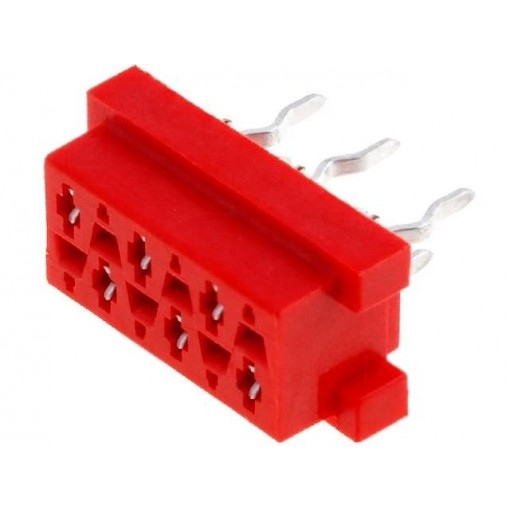 215079-6; Micro-MaTch; socket; female; PIN: 6; THT; on PCBs; Layout: 2x3; TE Connectivity