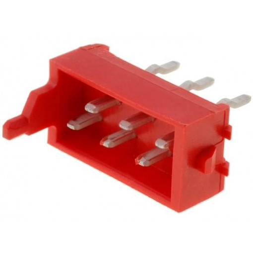 215464-6; Micro-MaTch; socket; male; PIN: 6; THT; on PCBs; 1.5A; Layout: 2x3; TE Connectivity