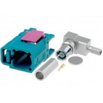 ; Socket; antenna; Fakra; angled; green; 4CARMEDIA