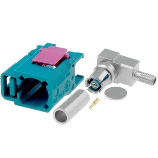 ; Socket; antenna; Fakra; angled; green; 4CARMEDIA