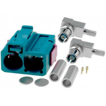 ; Socket; antenna; Fakra; angled,double; green; 4CARMEDIA