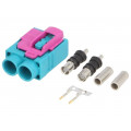 ; Socket; antenna; Fakra; straight; water blue; 4CARMEDIA