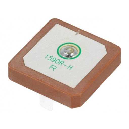 ANT1590-1840H; Antenna; GLONASS,GPS; RHCP; 50Ω; 1,575÷1,610GHz; 18x18x4mm; SR PASSIVES ANT1590-1840H; Antenna; GLONASS,GPS; RHCP; 50Ω; 1,575÷1,610GHz; 18x18x4mm; SR PASSIVES