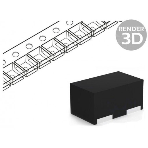 AOZ8831DT-03; Diode: transil; 90W; 4.5÷10V; 6A; bidirectional; DFN2; ALPHA & OMEGA SEMICONDUCTOR
