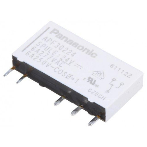APF30224; Relay: electromagnetic; SPDT; Ucoil: 24VDC; 6A/250VAC; max.250VAC; PANASONIC