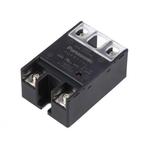 AQA611VL; Relay: solid state; Ucntrl: 4÷32VDC; Icntrl: 20mA; 40A; 75÷250VAC; PANASONIC