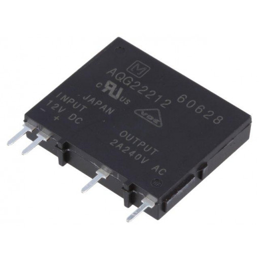 AQG22212; Relay: solid state; Ucntrl: 9.6÷14.4VDC; 2A; 75÷264VAC; PCB,THT; PANASONIC