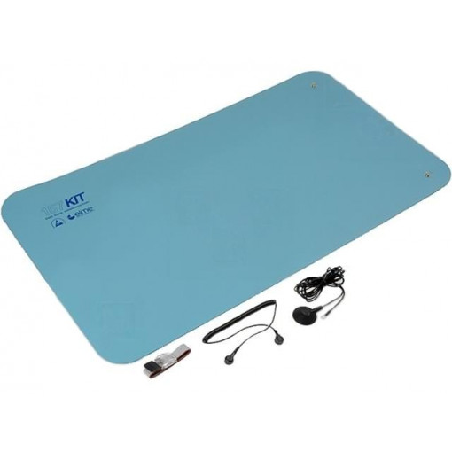 157KIT 60120 BLUE; Protective bench kit; ESD; 600x1200mm; Thk: 2mm; blue; 1MΩ/km; ELME 157KIT 60120 BLUE; Protective bench kit; ESD; 600x1200mm; Thk: 2mm; blue; 1MΩ/km; ELME