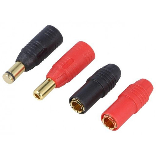 AS150-M+F; Plug; DC supply; AS150; male + female; PIN: 2; for cable; soldered; AMASS