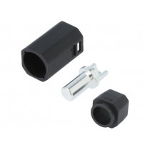 AS250F BLACK; Plug; DC supply; AS250; female; PIN: 1; for cable; soldered; 90A; AMASS