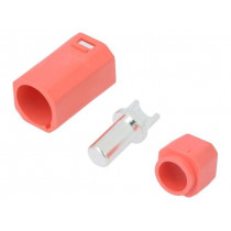 AS250F RED; Plug; DC supply; AS250; female; PIN: 1; for cable; soldered; 90A; AMASS