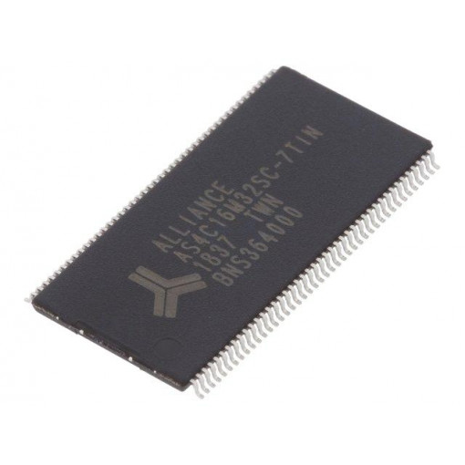 AS4C16M32SC-7TIN; DRAM memory; 16Mx32bit; 3÷3.6V; 133MHz; 5.4ns; TSOP86 II; -40÷85°C; ALLIANCE MEMORY AS4C16M32SC-7TIN; DRAM memory; 16Mx32bit; 3÷3.6V; 133MHz; 5.4ns; TSOP86 II; -40÷85°C; ALLIANCE MEMORY