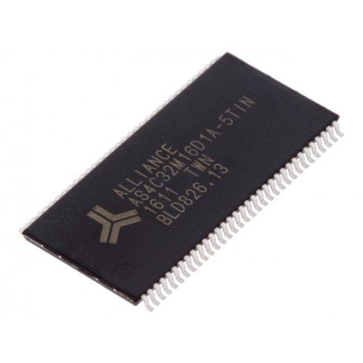 AS4C32M16D1A-5TIN; DRAM memory; 32Mx16bit; 2.5V; 200MHz; TSOP66; -40÷85°C; parallel; ALLIANCE MEMORY AS4C32M16D1A-5TIN; DRAM memory; 32Mx16bit; 2.5V; 200MHz; TSOP66; -40÷85°C; parallel; ALLIANCE MEMORY