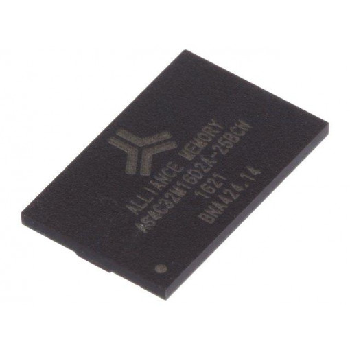 AS4C32M16D2A-25BCN; DRAM memory; 32Mx16bit; 1.8V; 400MHz; FBGA84; 0÷70°C; parallel; ALLIANCE MEMORY AS4C32M16D2A-25BCN; DRAM memory; 32Mx16bit; 1.8V; 400MHz; FBGA84; 0÷70°C; parallel; ALLIANCE MEMORY