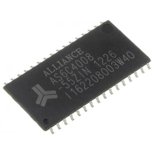 AS6C4008-55ZIN; SRAM memory; 512kx8bit; 2.7÷5.5V; 55ns; TSOP32 II; parallel; ALLIANCE MEMORY