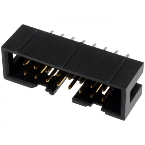 ASLG16G; Socket; IDC; male; PIN: 16; straight; THT; 2.54mm; Layout: 2x8; FISCHER ELEKTRONIK