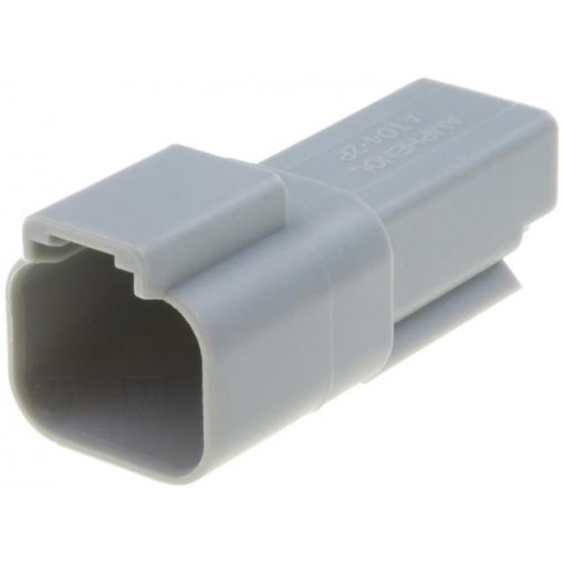 AT04-2P; Connector: wire-wire; AT; plug; male; PIN: 2; IP67; Locking: latch; AMPHENOL