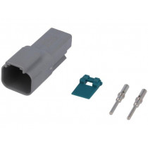 AT04-2P-KIT01; Connector: wire-wire; AT; plug; male; Size: 16; 20AWG÷16AWG; PIN: 2; AMPHENOL