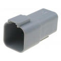 AT04-6P; Connector: wire-wire; AT; plug; male; PIN: 6; IP67; Locking: latch; AMPHENOL