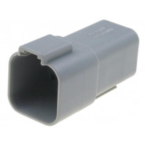 AT04-6P; Connector: wire-wire; AT; plug; male; PIN: 6; IP67; Locking: latch; AMPHENOL