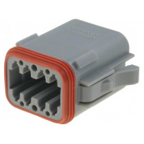 AT06-08SA; Connector: wire-wire; AT; plug; female; PIN: 8; IP67; Locking: latch; AMPHENOL