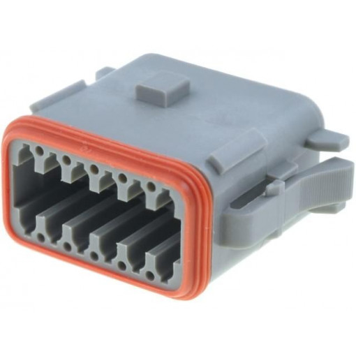 AT06-12SA; Connector: wire-wire; AT; plug; female; PIN: 12; IP67; Locking: latch; AMPHENOL