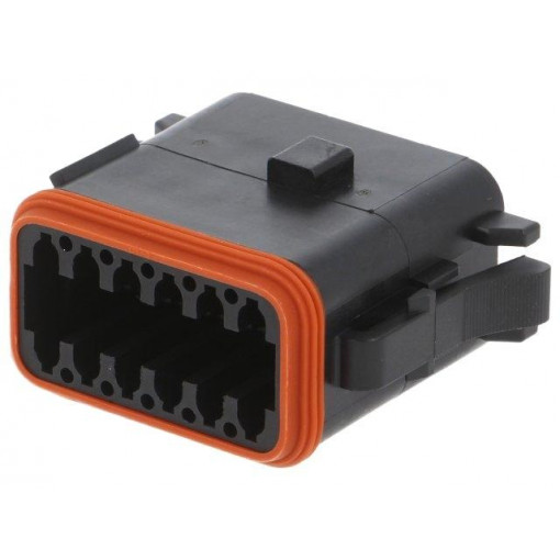 AT06-12SB; Connector: wire-wire; AT; plug; female; PIN: 12; IP67; Locking: latch; AMPHENOL