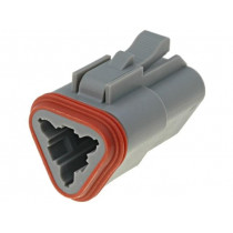 AT06-3S; Connector: wire-wire; AT; plug; female; PIN: 3; IP67; Locking: latch; AMPHENOL