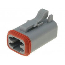 AT06-4S; Connector: wire-wire; AT; plug; female; PIN: 4; IP67; Locking: latch; AMPHENOL