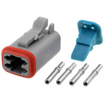 AT06-4S-KIT01; Connector: wire-wire; AT; plug; female; Size: 16; 20AWG÷16AWG; PIN: 4; AMPHENOL