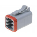 AT06-6S; Connector: wire-wire; AT; plug; female; PIN: 6; IP67; Locking: latch; AMPHENOL