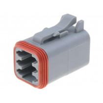AT06-6S; Connector: wire-wire; AT; plug; female; PIN: 6; IP67; Locking: latch; AMPHENOL