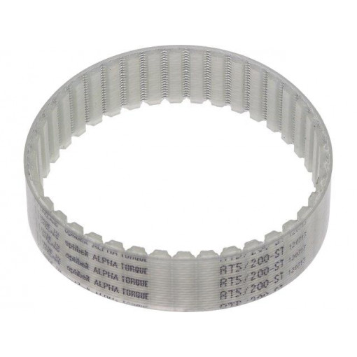 AT5 200     1677ZA; Timing belt; AT5; W: 16mm; H: 2.7mm; Lw: 200mm; Tooth height: 1.2mm; OPTIBELT
