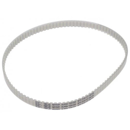 AT5 500     1077ZA; Timing belt; AT5; W: 10mm; H: 2.7mm; Lw: 500mm; Tooth height: 1.2mm; OPTIBELT