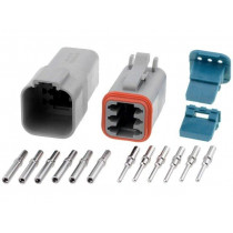 AT6PS-CKIT; Connector: wire-wire; AT; plug; male + female; Size: 16; PIN: 6; 13A; AMPHENOL