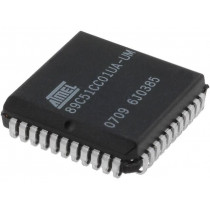 AT89C51CC01UA-SLSUM; Microcontroller 8051; SRAM: 256B; 3÷5.5VDC; PLCC44; Family: AT89; MICROCHIP TECHNOLOGY AT89C51CC01UA-SLSUM; Microcontroller 8051; SRAM: 256B; 3÷5.5VDC; PLCC44; Family: AT89; MICROCHIP TECHNOLOGY