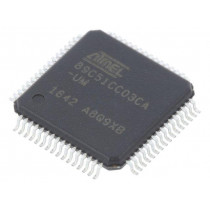 AT89C51CC03CA-RDTUM; Microcontroller 8051; SRAM: 2304B; 3÷5.5VDC; VQFP64; Family: AT89; MICROCHIP (ATMEL) AT89C51CC03CA-RDTUM; Microcontroller 8051; SRAM: 2304B; 3÷5.5VDC; VQFP64; Family: AT89; MICROCHIP (ATMEL)