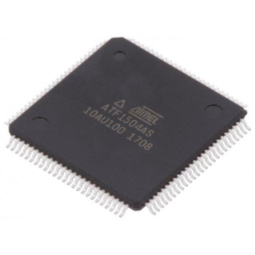 ATF1504AS-10AU100; IC: CPLD; Amount of macrocells: 64; 125MHz; I/O: 68; SMD; TQFP100; MICROCHIP TECHNOLOGY