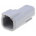 ATM04-4P; Connector: wire-wire; ATM; plug; male; PIN: 4; IP67; Locking: latch; AMPHENOL