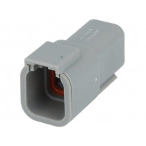 ATM04-6P; Connector: wire-wire; ATM; plug; male; PIN: 6; IP67; Locking: latch; AMPHENOL