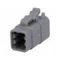 ATM06-6S; Connector: wire-wire; ATM; plug; female; PIN: 6; IP67; Locking: latch; AMPHENOL