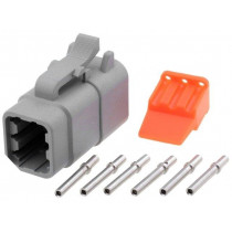 ATM06-6S-KIT01; Connector: wire-wire; ATM; plug; female; Size: 20; 22AWG÷16AWG; 7.5A; AMPHENOL
