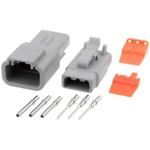 ATM3PS-CKIT; Connector: wire-wire; ATM; plug; male + female; Size: 20; PIN: 3; AMPHENOL