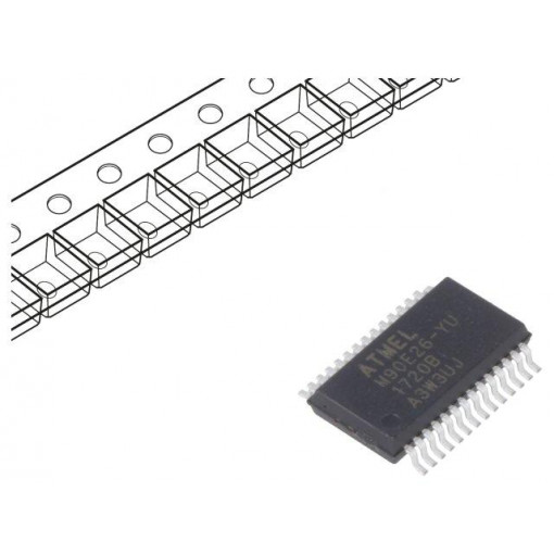 ATM90E26-YU-R; Integrated circuit: power detector; SPI,UART; SSOP28; 2.8÷3.6V; MICROCHIP TECHNOLOGY ATM90E26-YU-R; Integrated circuit: power detector; SPI,UART; SSOP28; 2.8÷3.6V; MICROCHIP TECHNOLOGY