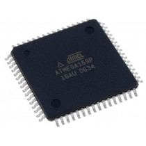 ATMEGA169P-16AU; AVR microcontroller; EEPROM: 512B; SRAM: 1kB; Flash: 16kB; TQFP64; MICROCHIP (ATMEL)