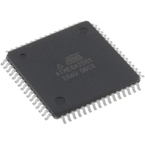 ATMEGA2561-16AU; AVR microcontroller; EEPROM: 4kB; SRAM: 8kB; Flash: 256kB; TQFP64; MICROCHIP (ATMEL)