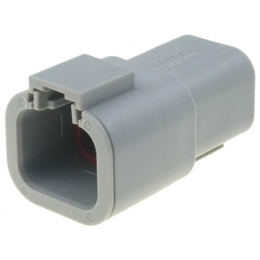 ATP04-4P; Connector: wire-wire; ATP; plug; male; PIN: 4; Locking: latch; grey; AMPHENOL