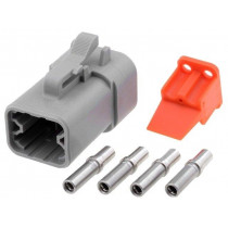 ATP06-4S-KIT01; Connector: wire-wire; ATP; plug; female; Size: 12; 14AWG÷12AWG; 25A; AMPHENOL
